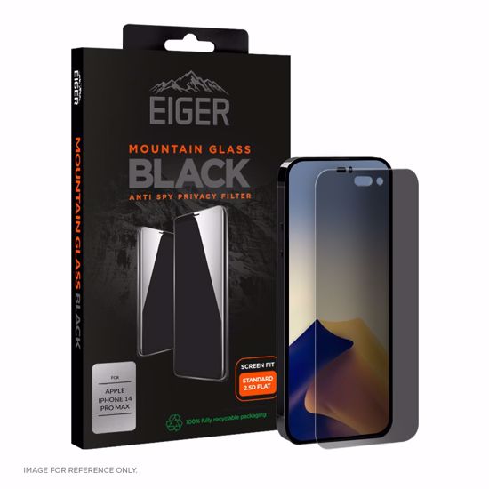 Picture of Eiger Eiger Mountain Black Privacy GRS Screen Protector for Apple iPhone 14 Pro Max in Black